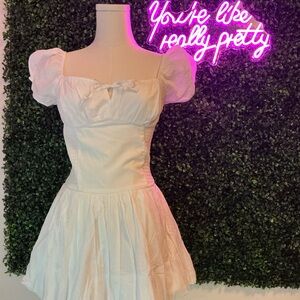 Hollister White Puff Sleeve Dress